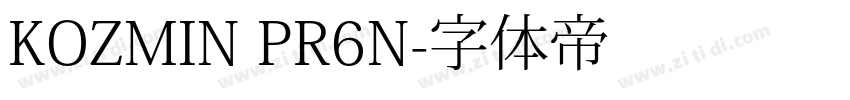 KOZMIN PR6N字体转换